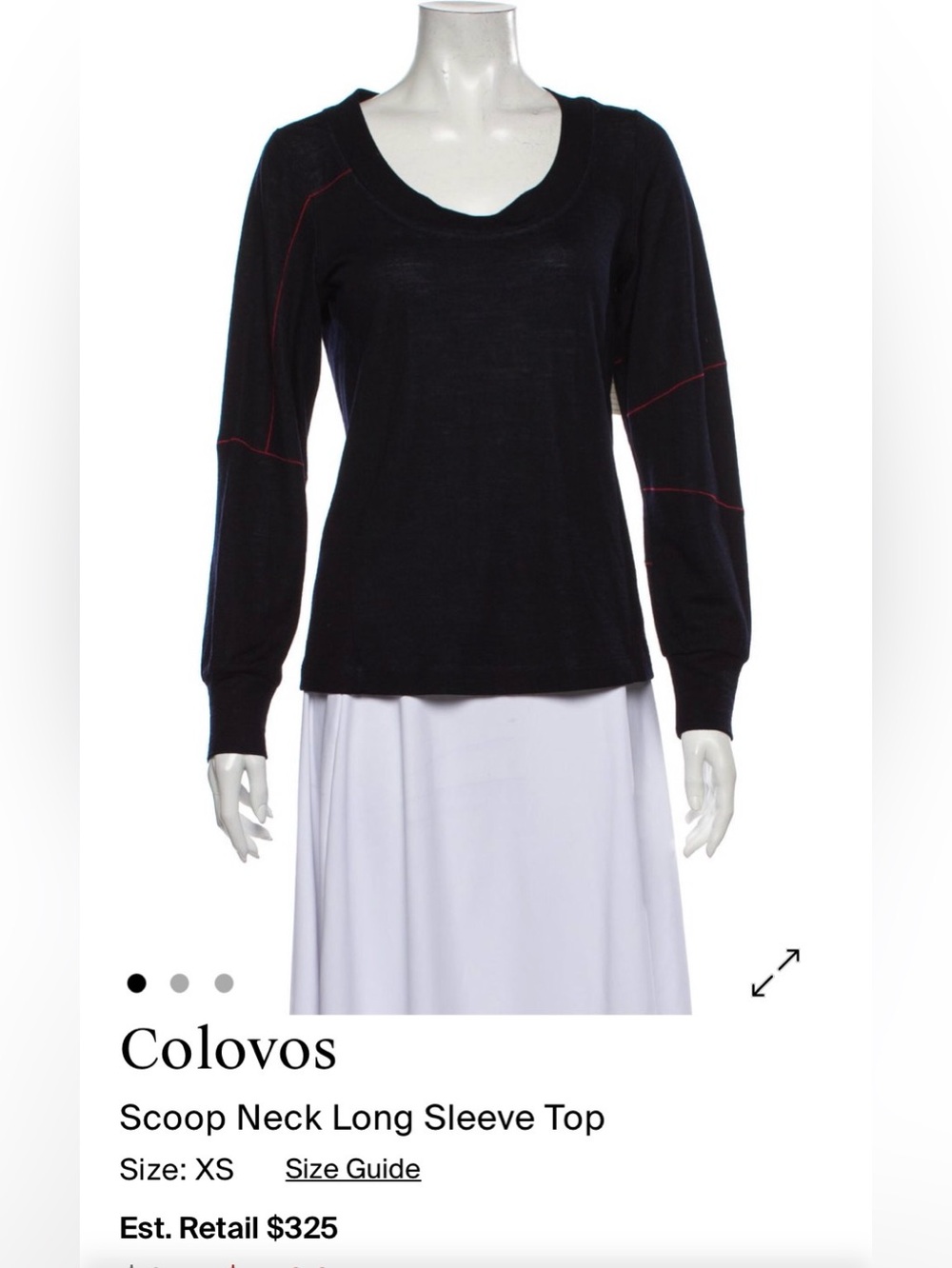 Colovos  Scoop Neck Long Sleeve Sweater